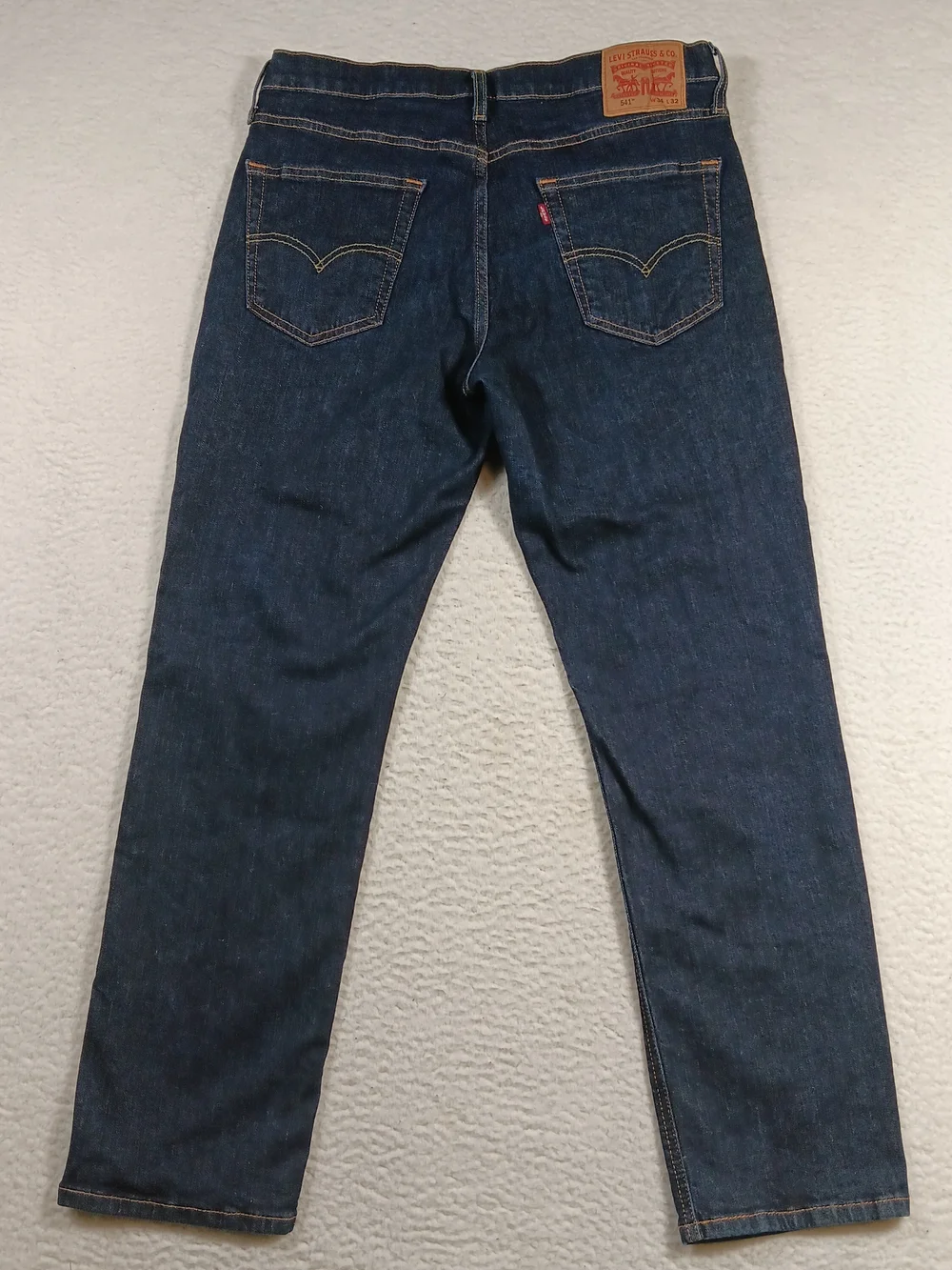 Levis 541 Jeans Mens 34x32 Blue Denim Athletic Fit Taper Dark Wash Stretch